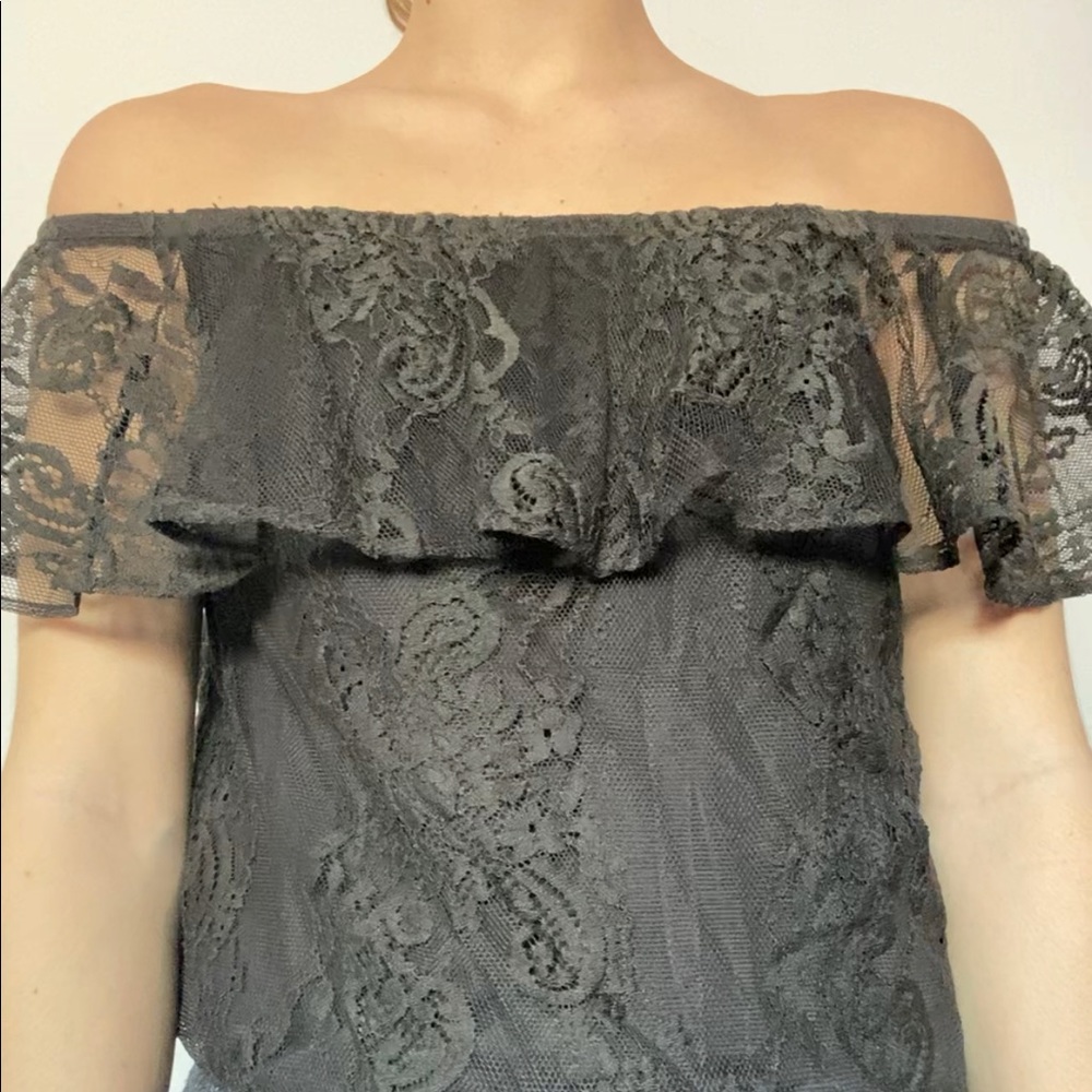 AE lace off the shoulder top